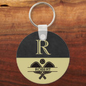 Initialer Name des Pickleball-Typ Schlüsselanhänger (Vorderseite)