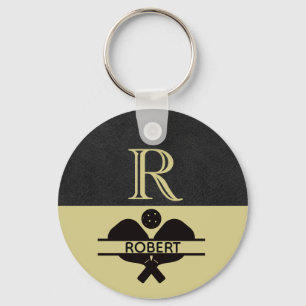 Initialer Name des Pickleball-Typ Schlüsselanhänger