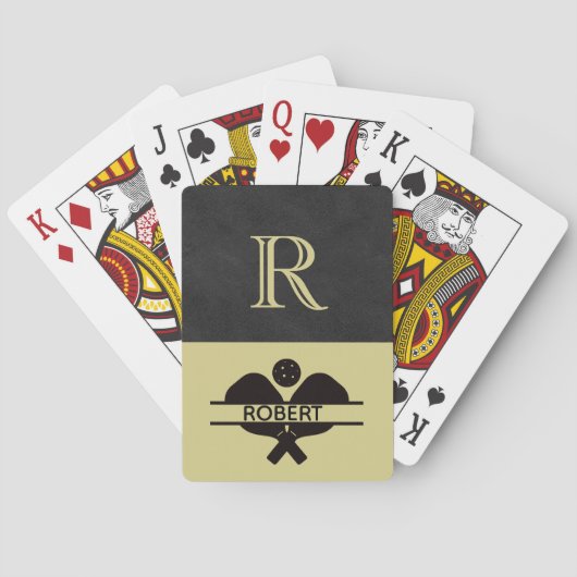 Initialer Name des Pickleball-Typ Spielkarten (Rückseite)
