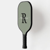 Initialer Name für das elegante Sage Green Monogra Pickleball Schläger (Links)