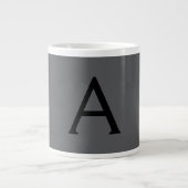 Initialer Name für das klassische Gray Simple Mono Jumbo-Tasse (Vorderseite)