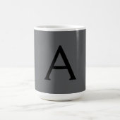 Initialer Name für das klassische Gray Simple Mono Kaffeetasse (Mittel)