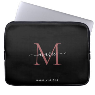 Initialer Name für Monogramm-Skripte der modernen Laptopschutzhülle