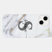 Initialer Personalisierter Name für Monogramm-Skri Case-Mate iPhone Hülle (Rückseite (Horizontal))