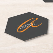 Initialer Schlichter Gray-Trendy-Name für Monogram Untersetzer (angewinkelt)