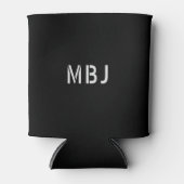 Initialer Schwarz-weißer Stencil mit benutzerdefin Dosenkühler (Vorderseite)