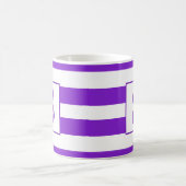 Initialer Single für niedliche lila Streifengestal Kaffeetasse (Mittel)