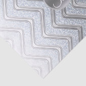 Initialer Zickzack Silver-Shine-Monogramm-Letter Seidenpapier (Ausschnitt)