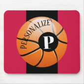 Initiales Monogramm für den benutzerdefinierten Ba Mousepad (Vorne)
