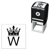 Initiales Monogramm für einen eleganten Crown Topp Permastempel (Beispiel)