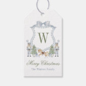 Initiales Nutcracker-Wappen für die Aquarellfarben Geschenkanhänger (Vorderseite)