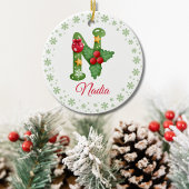 Initialfamilien für Weihnachts-Custom-Monogram Keramik Ornament