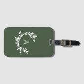 Initialgrün der botanischen Monogramm Gepäckanhänger (Vorderseite (Horizontal))