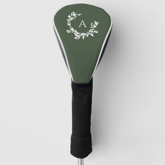 Initialgrün der botanischen Monogramm Golf Headcover (Vorderseite)