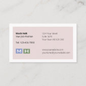 Initialisierte Coole Tone-Blöcke Visitenkarte (Rückseite)