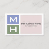 Initialisierte Coole Tone-Blöcke Visitenkarte (Vorderseite)