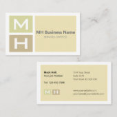 Initialisierte Warm-Tone-Blöcke Visitenkarte (Vorne/Hinten)