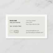 Initialized Grey Tone Blocks Visitenkarte (Rückseite)