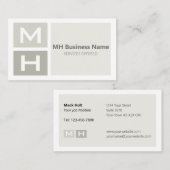 Initialized Grey Tone Blocks Visitenkarte (Vorne/Hinten)