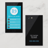 Initiallogo Monogramm Smartphone-Visitenkarte Visitenkarte (Vorne/Hinten)