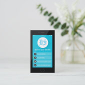 Initiallogo Monogramm Smartphone-Visitenkarte Visitenkarte (Stehend Vorderseite)