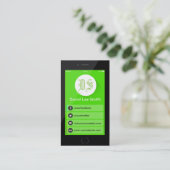 Initiallogo Monogramm Smartphone-Visitenkarte Visitenkarte (Stehend Vorderseite)