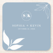 Initiallogos für Minimalistische Zweigstellen in D Rechteckiger Pappuntersetzer (Vorderseite)