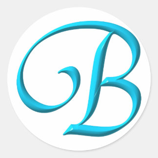 Initialmonogramm B Runder Aufkleber