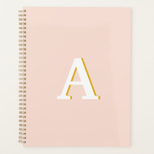 Initialmonogramm Blush Pink Vintag Typografie Pla Planer