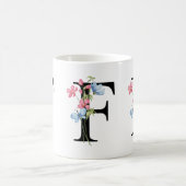 Initialmonogramm der Floral F-Tasse Kaffeetasse (Mittel)