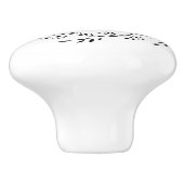 Initialmonogramm des botanischen Kranken-Single Keramikknauf (Seitenansicht)