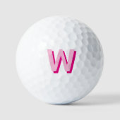Initialmonogramm fett rosa und heiß rosa golfball (Vorderseite)