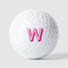 Initialmonogramm fett rosa und heiß rosa golfball
