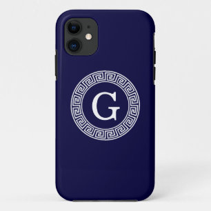 Initialmonogramm für den Navy Blue Whites griechis Case-Mate iPhone Hülle