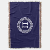Initialmonogramm für den Navy Blue Whites griechis Decke (Vorderseite Vertikal)