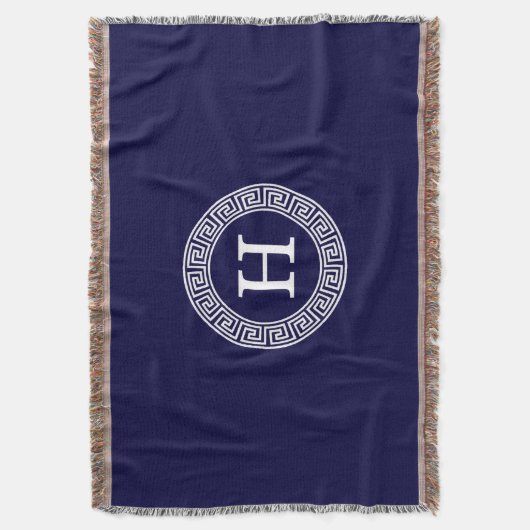 Initialmonogramm für den Navy Blue Whites griechis Decke (Vorderseite Vertikal)