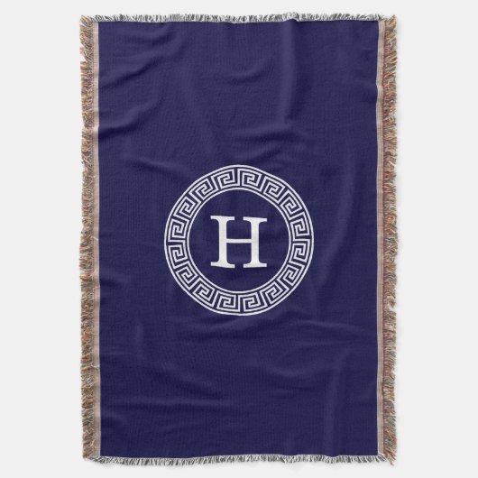 Initialmonogramm für den Navy Blue Whites griechis Decke (Vorderseite Vertikal)