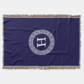 Initialmonogramm für den Navy Blue Whites griechis Decke (Vorderseite)