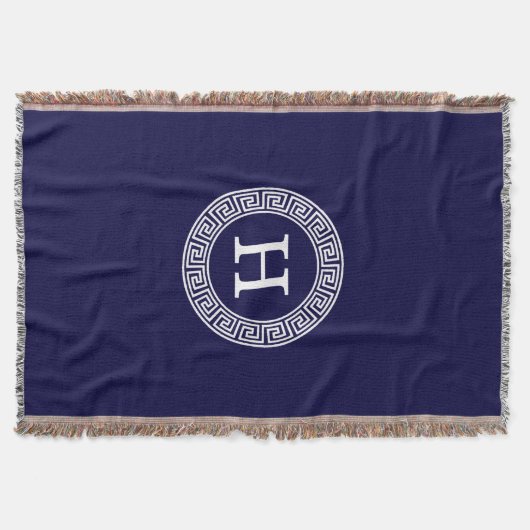 Initialmonogramm für den Navy Blue Whites griechis Decke (Vorderseite)