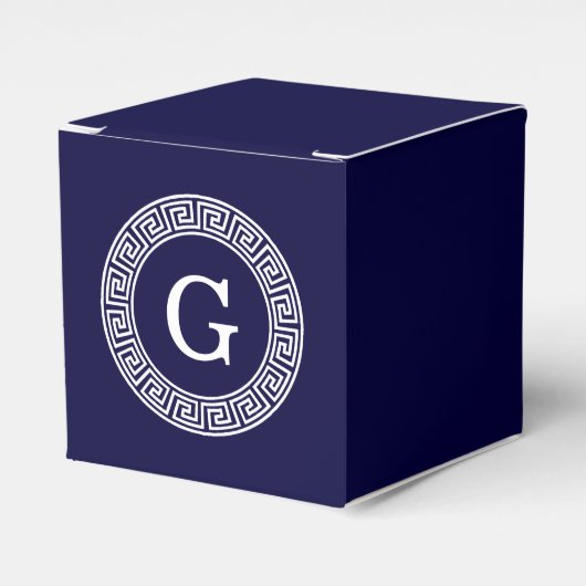 Initialmonogramm für den Navy Blue Whites griechis Geschenkschachtel (Vorderseite)