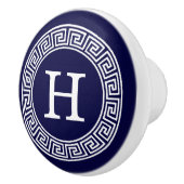 Initialmonogramm für den Navy Blue Whites griechis Keramikknauf (Rechts)