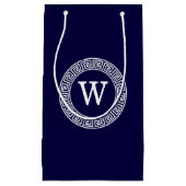 Initialmonogramm für den Navy Blue Whites griechis Kleine Geschenktüte (Vorderseite)