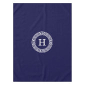 Initialmonogramm für den Navy Blue Whites griechis Tischdecke (Vorderseite)