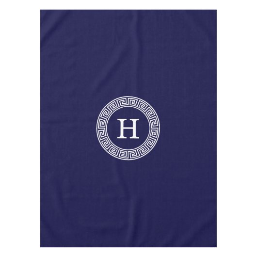 Initialmonogramm für den Navy Blue Whites griechis Tischdecke (Vorderseite)