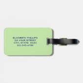 Initialmonogramm für die Anstrich in Multicolor Gepäckanhänger (Rückseite horizontal)