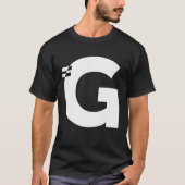 Initialmonogramm G Alphabet T-Shirt (Vorderseite)