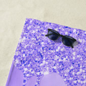 Initialmonogramm mit Lila Glitzer | Strandtuch (Beispiel)