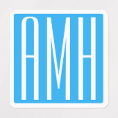 Initialmonogramm | Multi Bright Colors v2 Etiketten (Design 1)