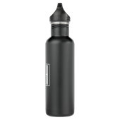 Initialmonogramm | Schwarz weiß Edelstahlflasche (Rechts)