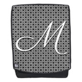 Initialmonogramm Schwarz/Weiß Rucksack (Vorderseite)